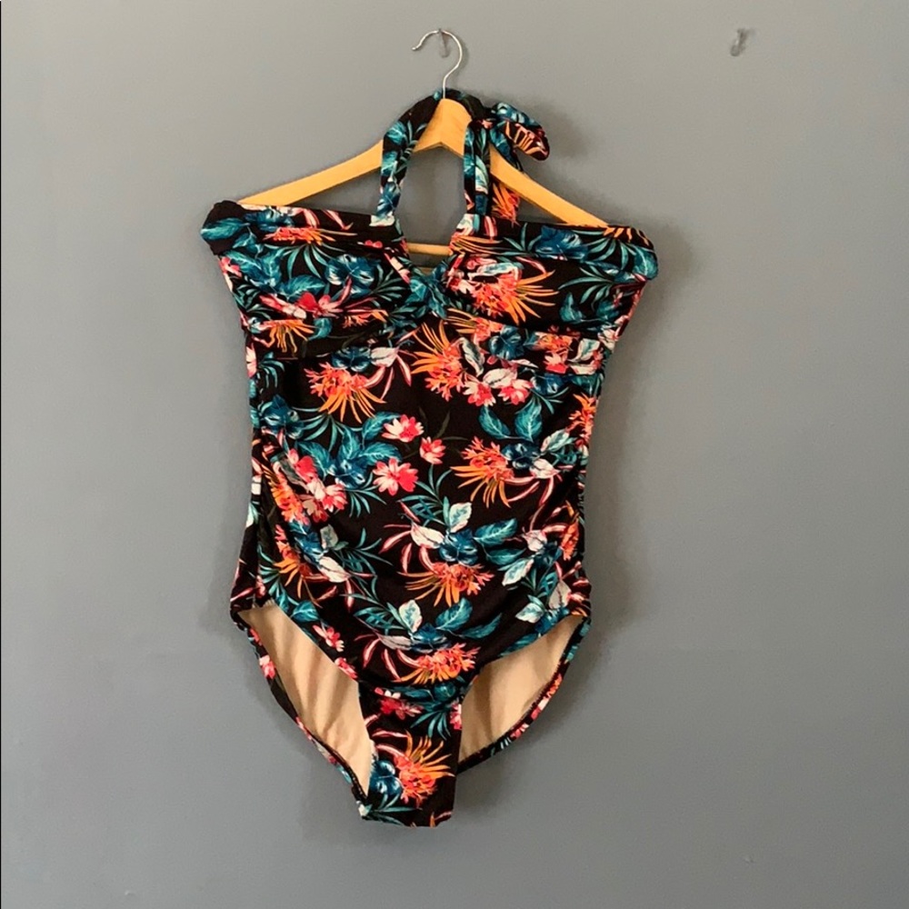 Merona Target Floral One-Piece Swimsuit